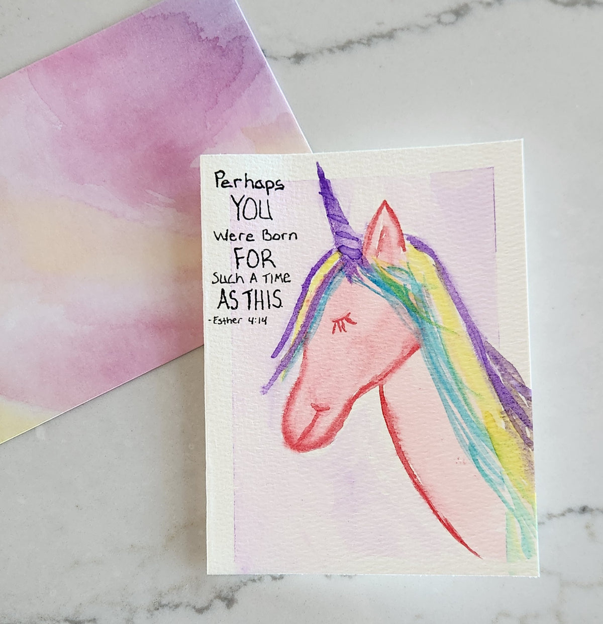 "Perhaps You Were Born For A Time Like This" Unicorn Card
