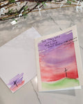 Isaiah 40:31 Hand Painted Original Card