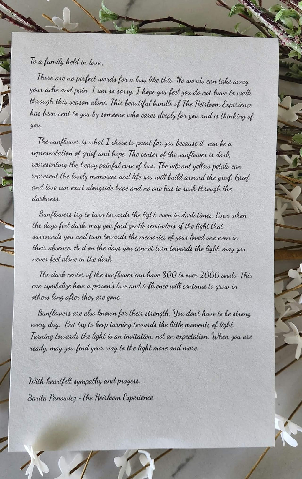 Sympathy Heirloom Experience - 1 Month Mail Experience Paid In Full