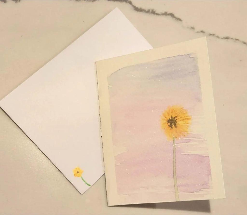 Set of 8 Original Hand Painted Flower Greeting Cards
