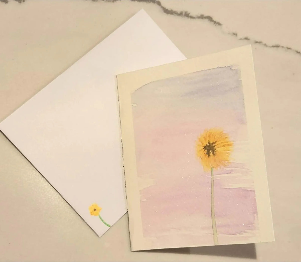 Set of 8 Original Hand Painted Flower Greeting Cards