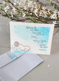 Isaiah 49:1 Hand Painted Original Card