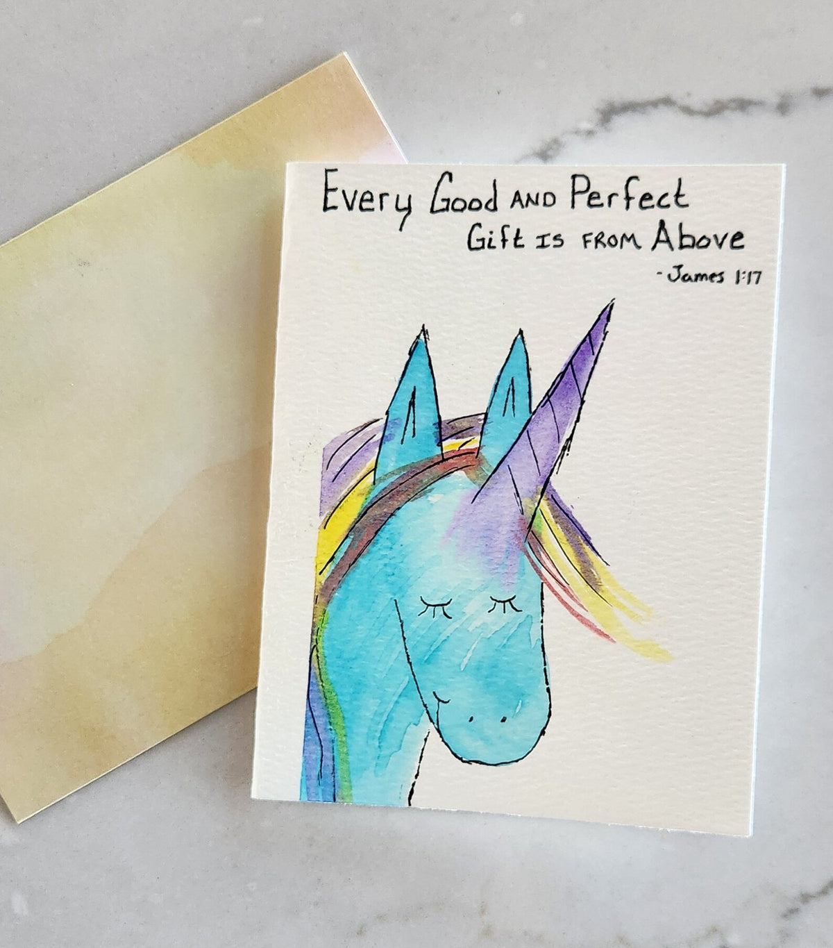 James 1:17 Hand Painted Original Card