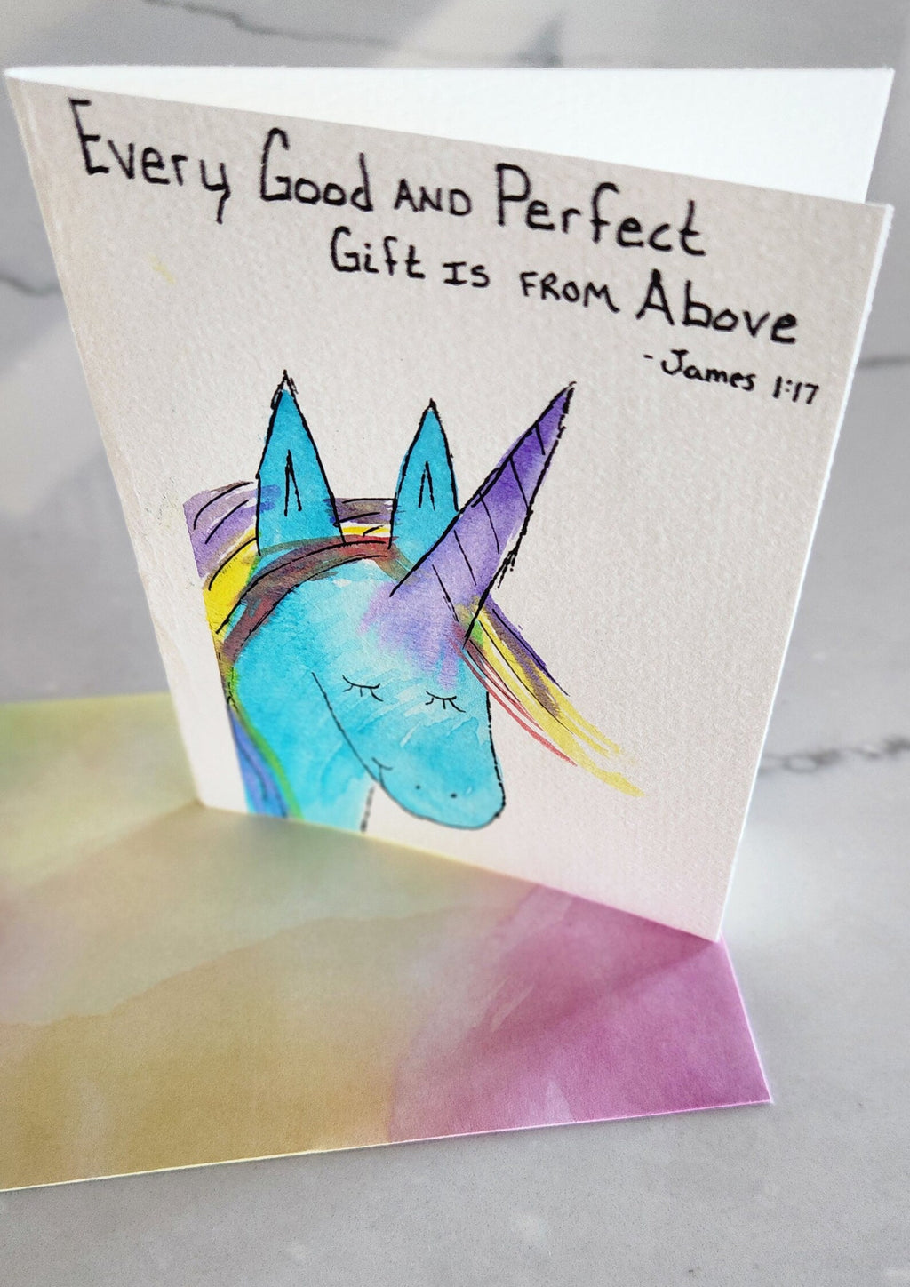 James 1:17 Hand Painted Original Card