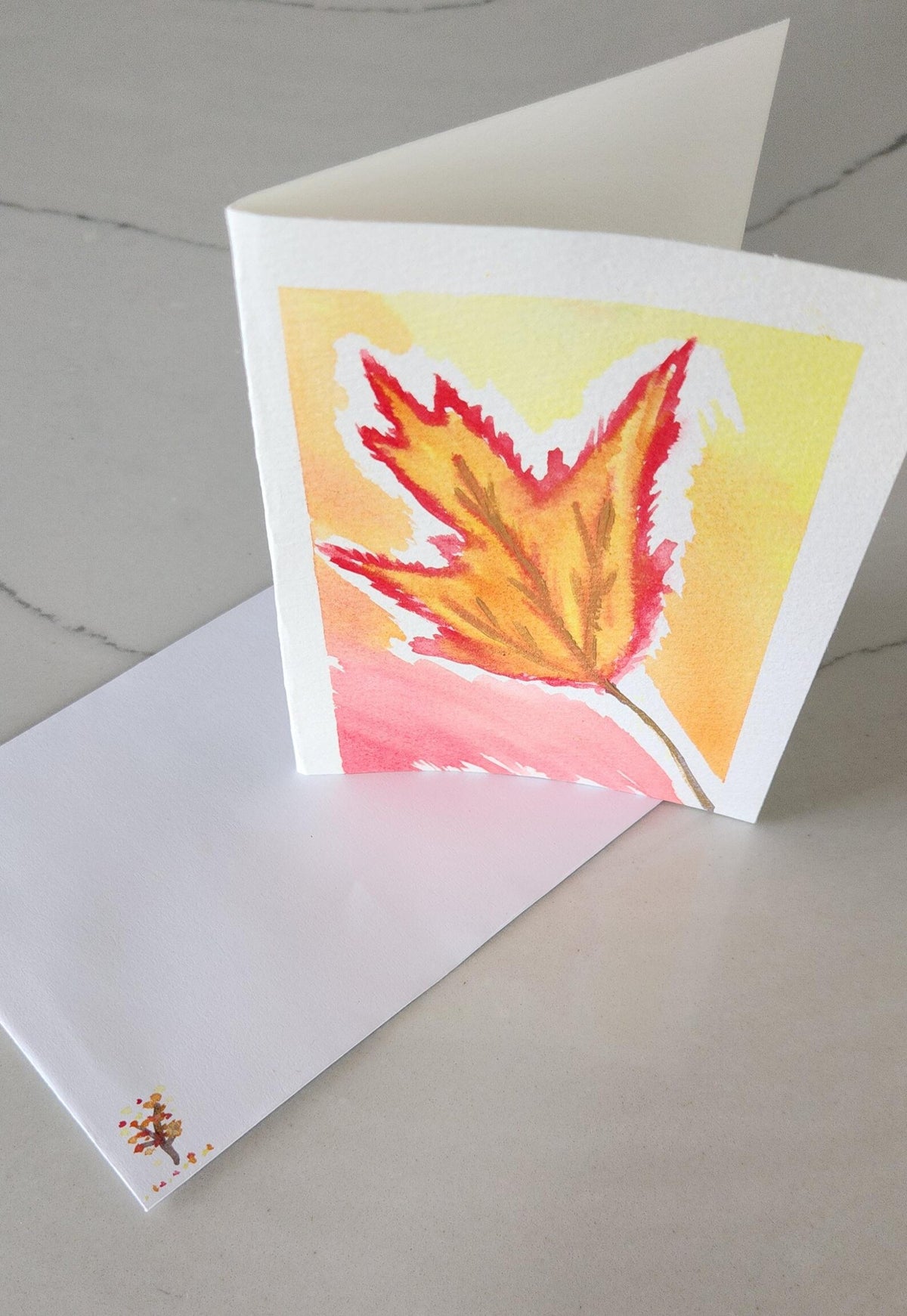 Set of 3 Fall Hand Painted Original Cards