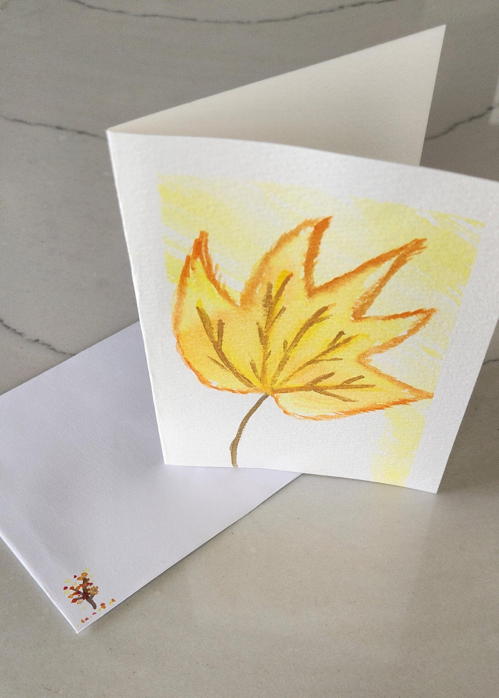 Set of 3 Fall Hand Painted Original Cards