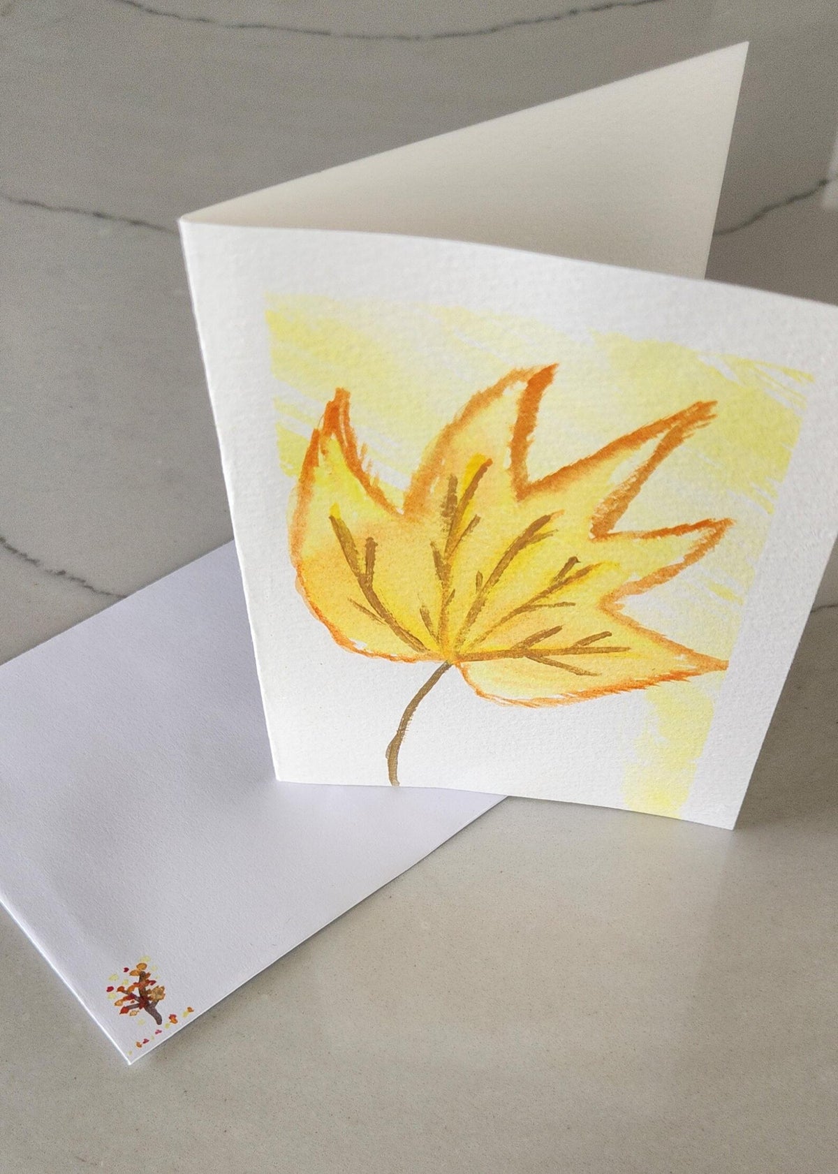 Set of 3 Fall Hand Painted Original Cards