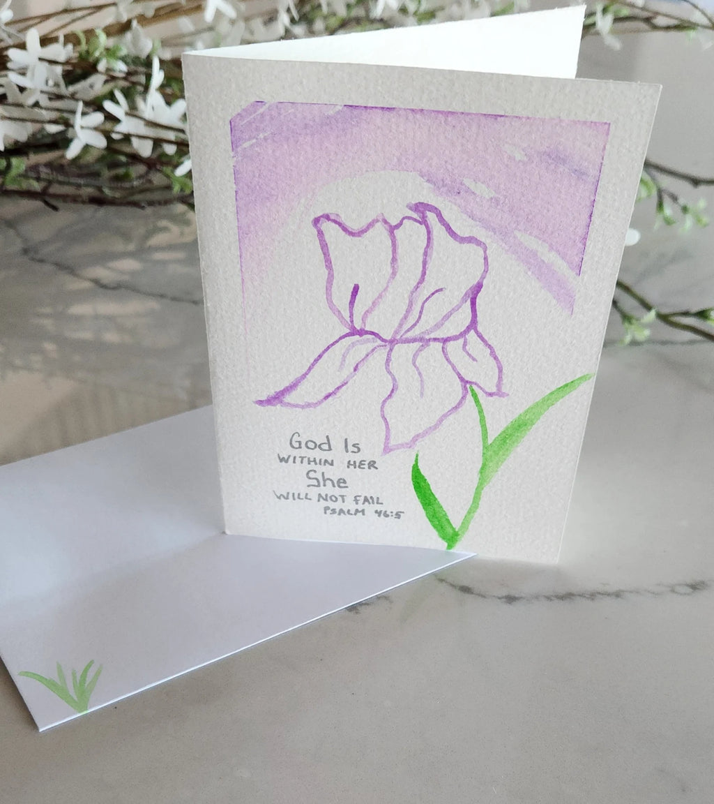 Psalms 46:5 Hand Painted Original Card
