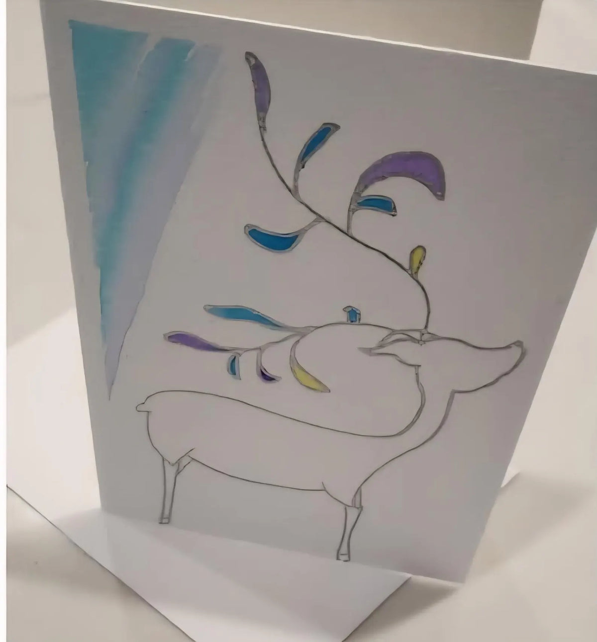 Hand Painted Seasonal Gift Set of 4 Blank Greeting Cards