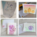 Hand Painted Seasonal Gift Set of 4 Blank Greeting Cards