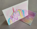 "Unicorn Love" Blank Original Hand Painted Greeting Card